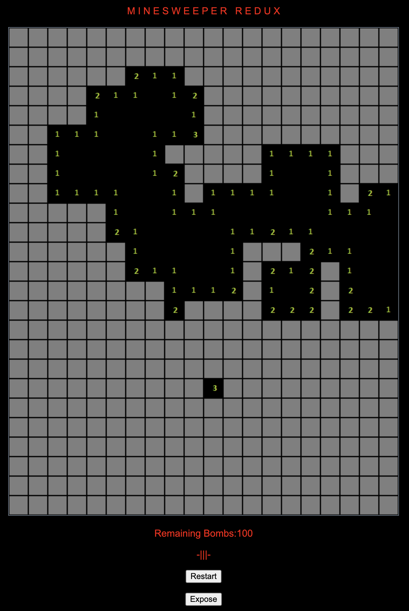 Pic of Minesweeper Redux game